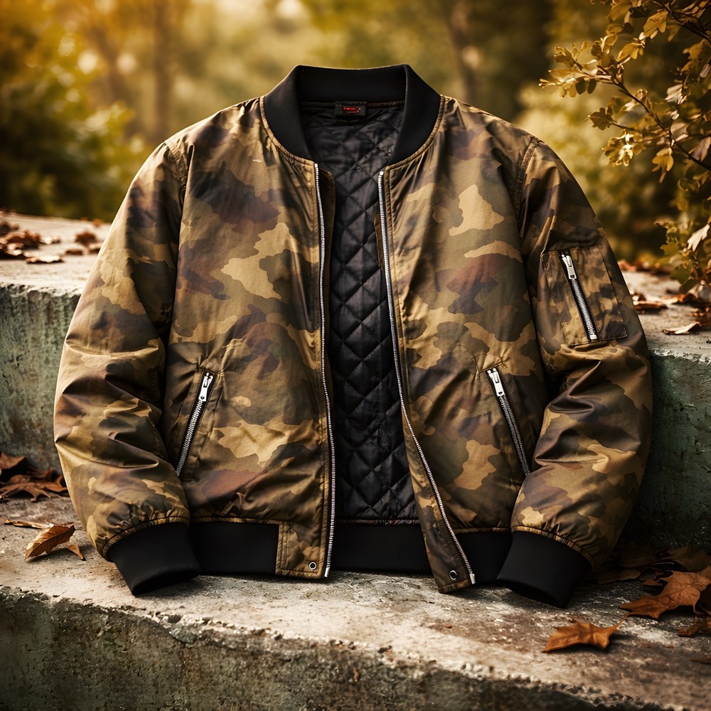 Men's Camouflage Bomber Jacket